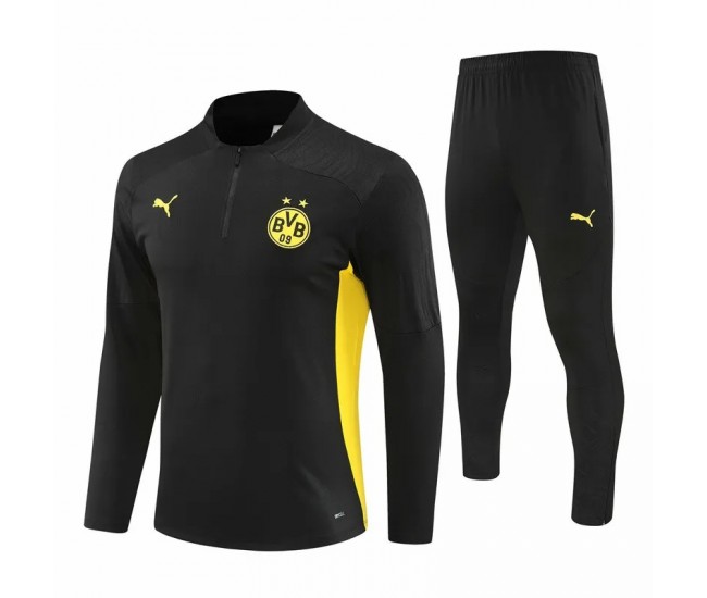 24-25 BVB Borussia Dortmund Mens Black Training Technical Tracksuit