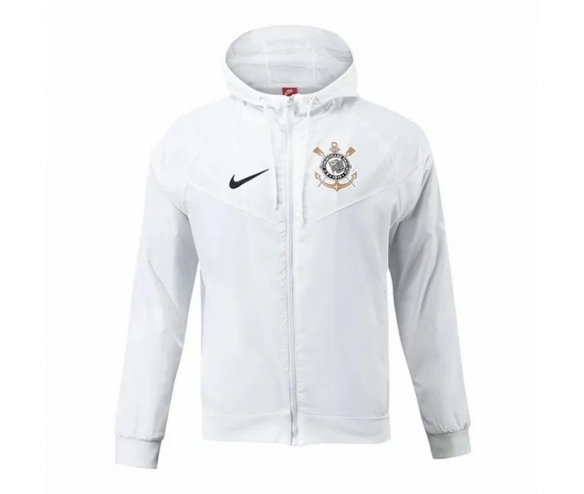 24-25 Corinthians Mens White Hooded Windrunner Jacket