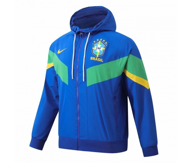 24-25 Brazil Mens Hooded Windbreaker Jacket