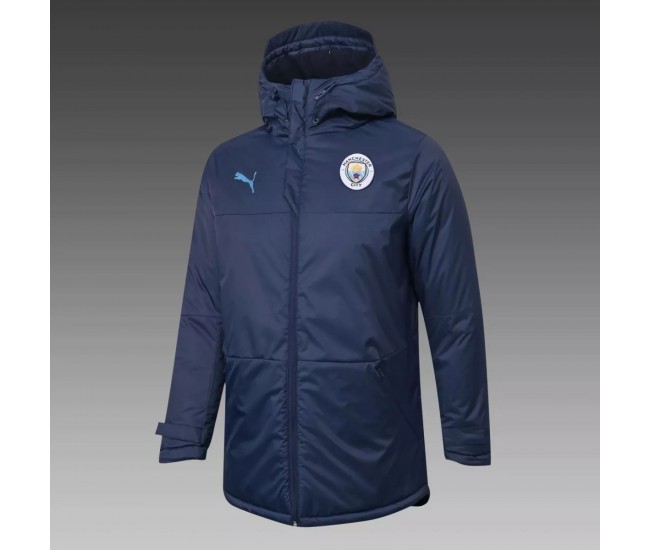 Manchester City Training Football Winter Jacket Navy 2021
