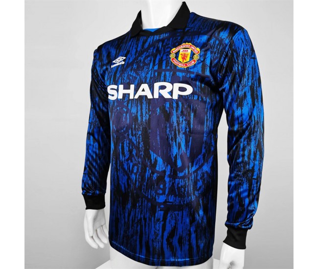 1992-1993 Manchester United FC Long Sleeve Away Retro Jersey 