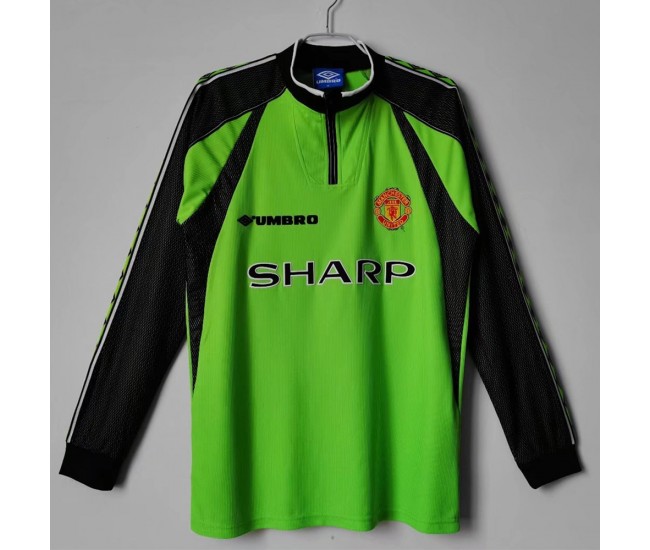 1998-1999 Manchester United FC Long Sleeve Goalkeeper Retro Jersey