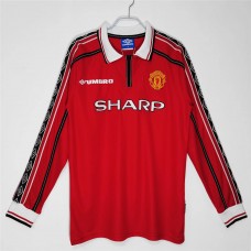 1998-1999 Manchester United FC Long Sleeve Home Retro Jersey