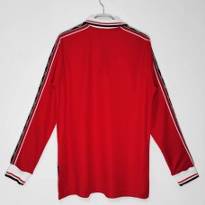 1998-1999 Manchester United FC Long Sleeve Home Retro Jersey