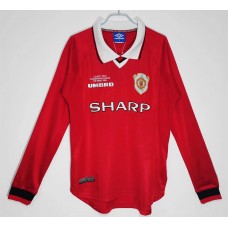 1999-2000 Manchester United FC Long Sleeve Home Retro Jersey 