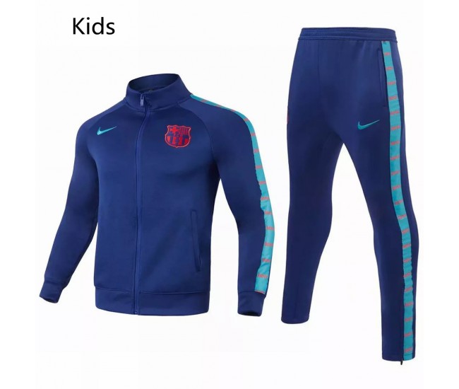 FC Barcelona Football Presentation Tracksuit Blue Kids 2021 2022