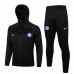 24-25 Inter Milan Mens Black Training Hooded Presentation Tracksuit