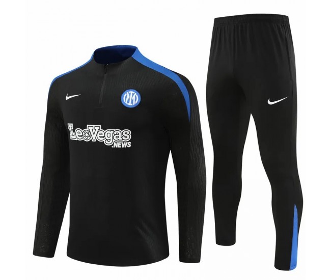 24-25 Inter Milan Mens Black Training Technical Tracksuit