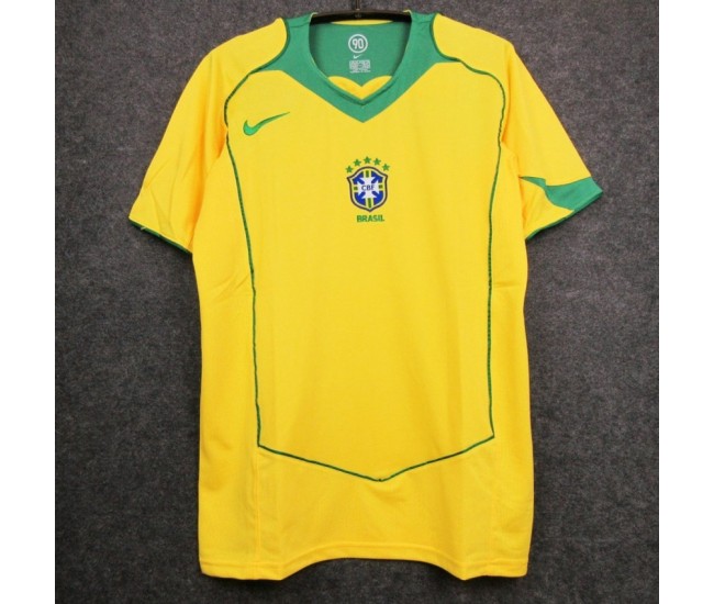 2004 Brazil Home Retro Jersey 