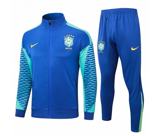 24-25 Brazil National Team Mens Blue Training Presentation Tracksuit