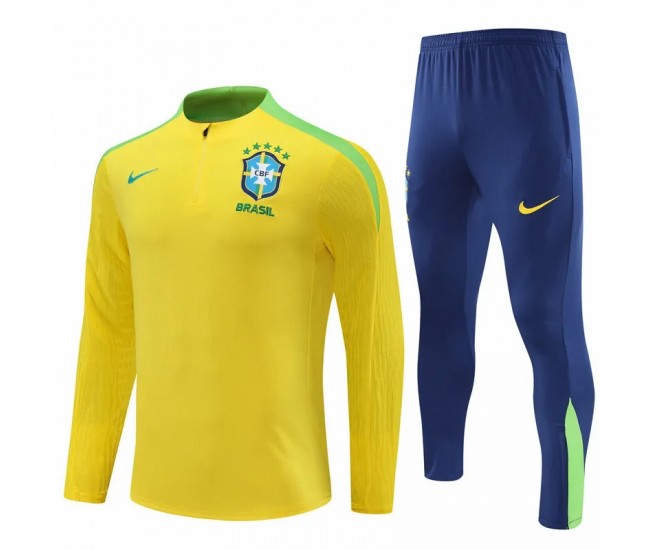 24-25 Brazil National Team Mens Yellow Training Technical Tracksuit