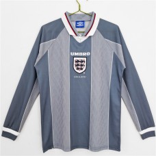 1996 England Long Sleeve Away Retro Jersey 