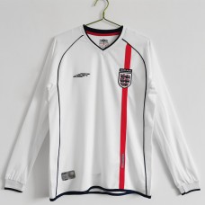 2002 England Long Sleeve Home Retro Jersey 